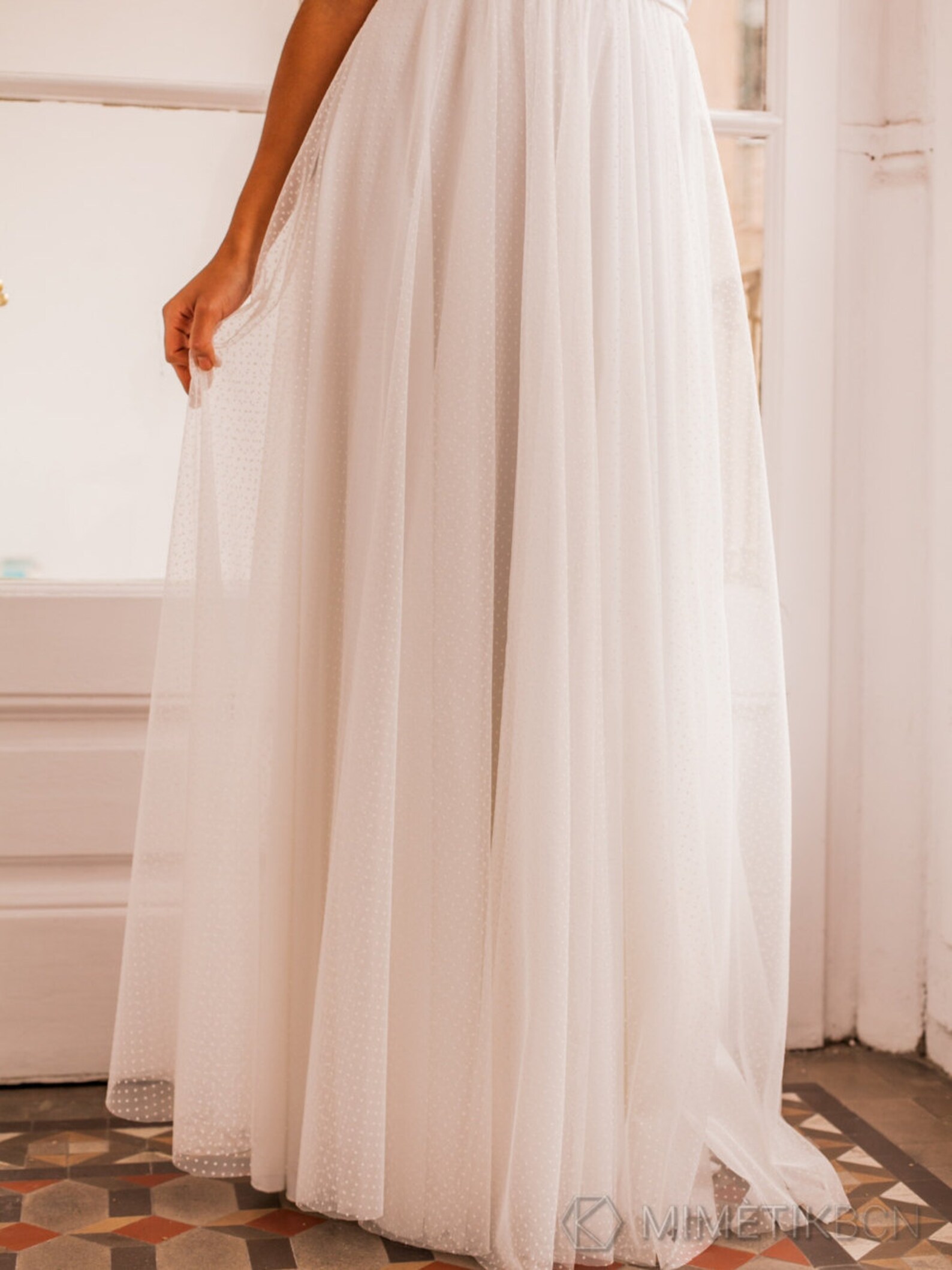 Swiss Dot Tulle Skirt Wedding Gown Tulle Skirt Wedding Gown Etsy