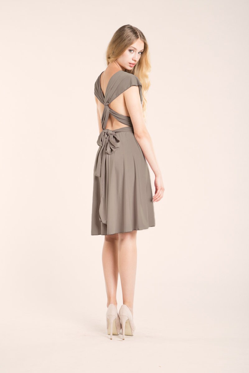 Ready to ship - Short bridesmaid dress, convertible short dress for bridesmaids, prom short infinity dresses, knee-lenght dress, party dress
