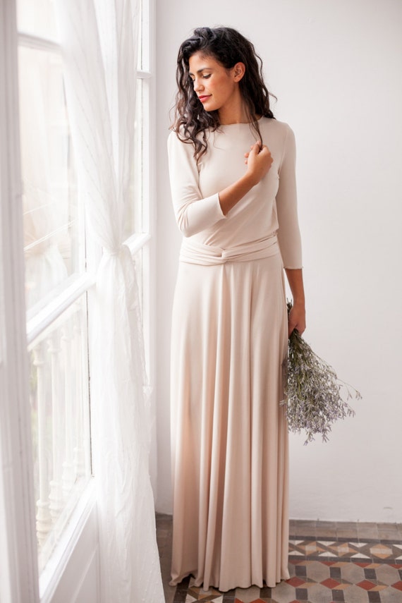 casual champagne wedding dresses