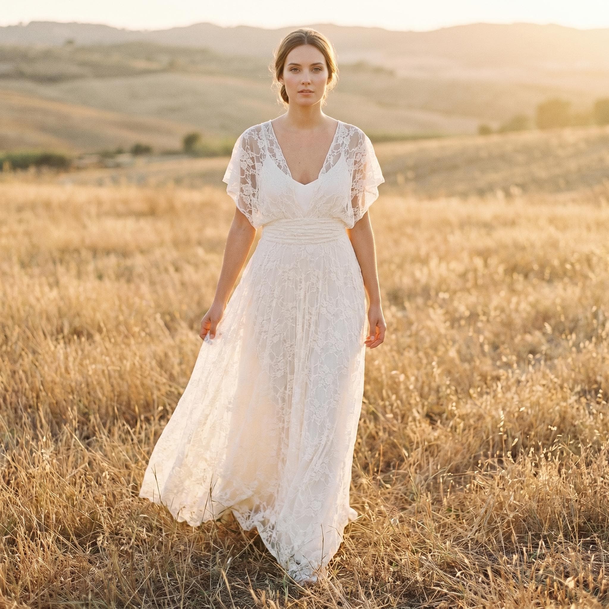 chinese dress ladies Boho Western Lace Irregular Dress  Tilame