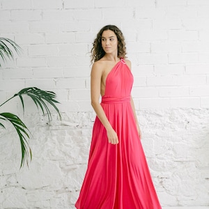 Fuchsia Bridesmaid Dresses, Bold Wrap, Convertible, and Maxi Infinity Styles