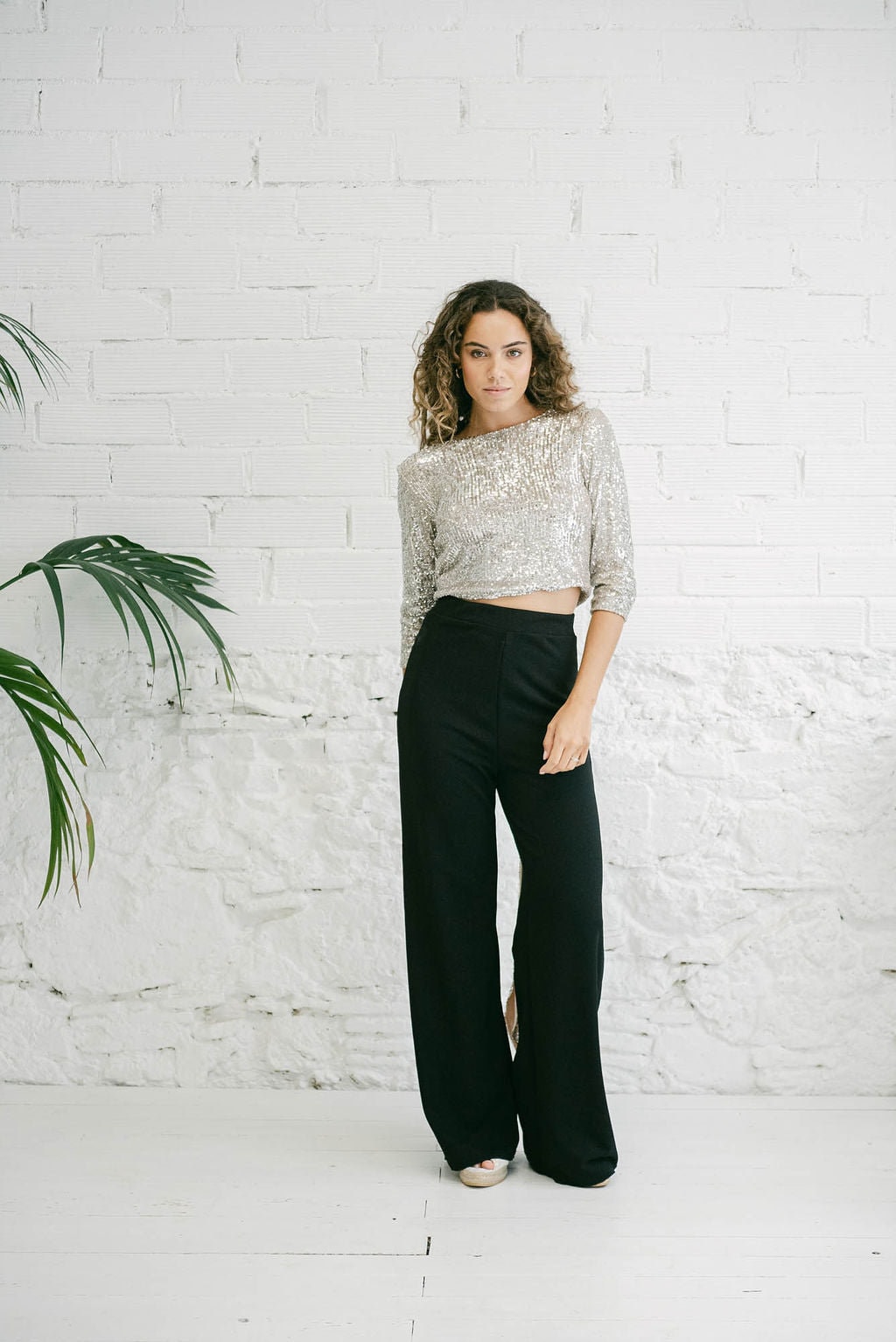 Black Trousers & Silver Sequin Bolero Set, Birthday Outfit, Gold Party Dress, Wedding Guest Evening Clothes, Plus Size Avaiable