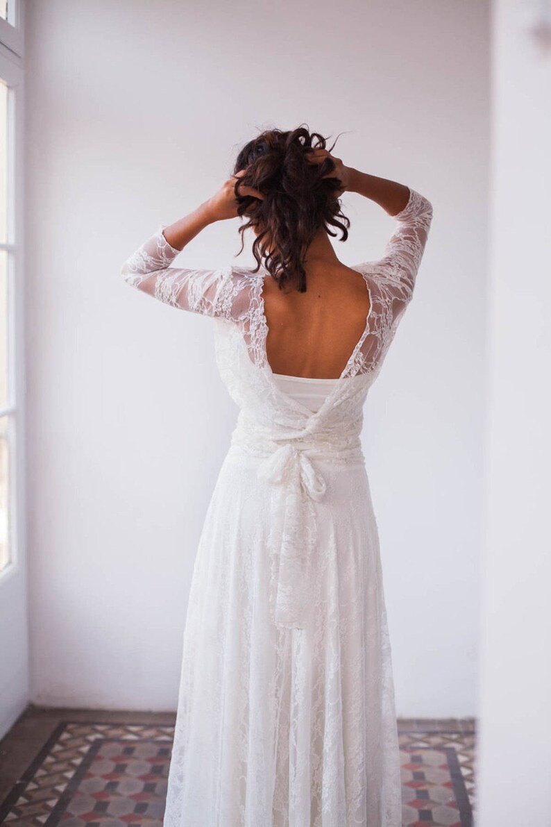 Long Sleeve Lace Wedding Dress Long Sleeve Wedding Dress - Etsy