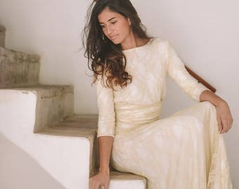 High neck wedding dress, boho wedding dress, Long sleeve lace wedding dress, wedding dress, boho wedding dress long sleeve, wedding dresses