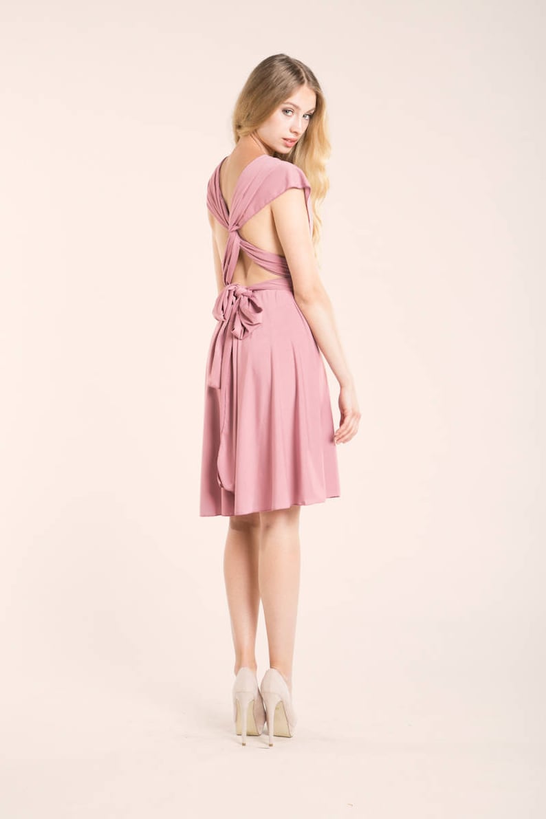 pale pink short dress