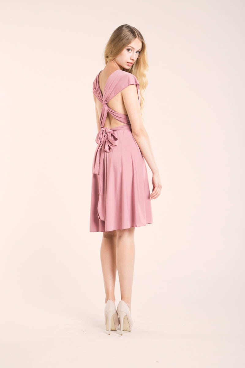 blush pink dress short