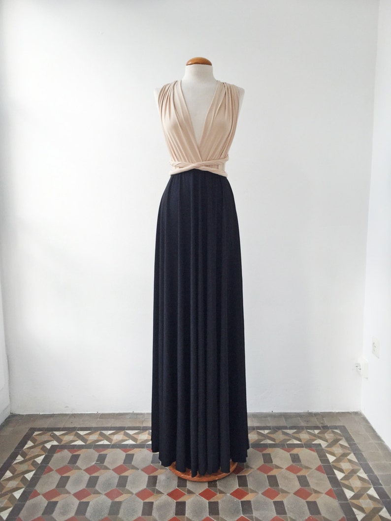 black color long dress