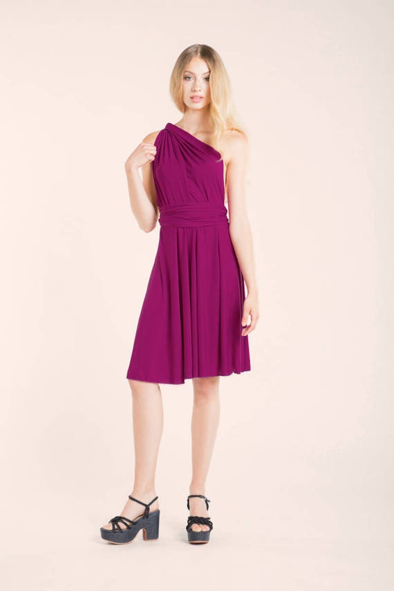 Clearance SALE Orchid Short Bridesmaid Dress bridesmaid Dresses Orchid Dress short Infinity Dress magenta Bridesmaid Dress pink Dress Etsy