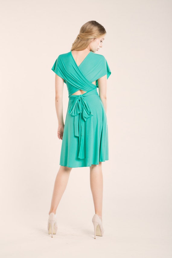 turquoise bridesmaid dresses short