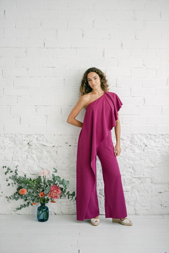 Wedding Jumpsuit Mauve Pink Jumpsuit Mauve Jumpsuit Wedding