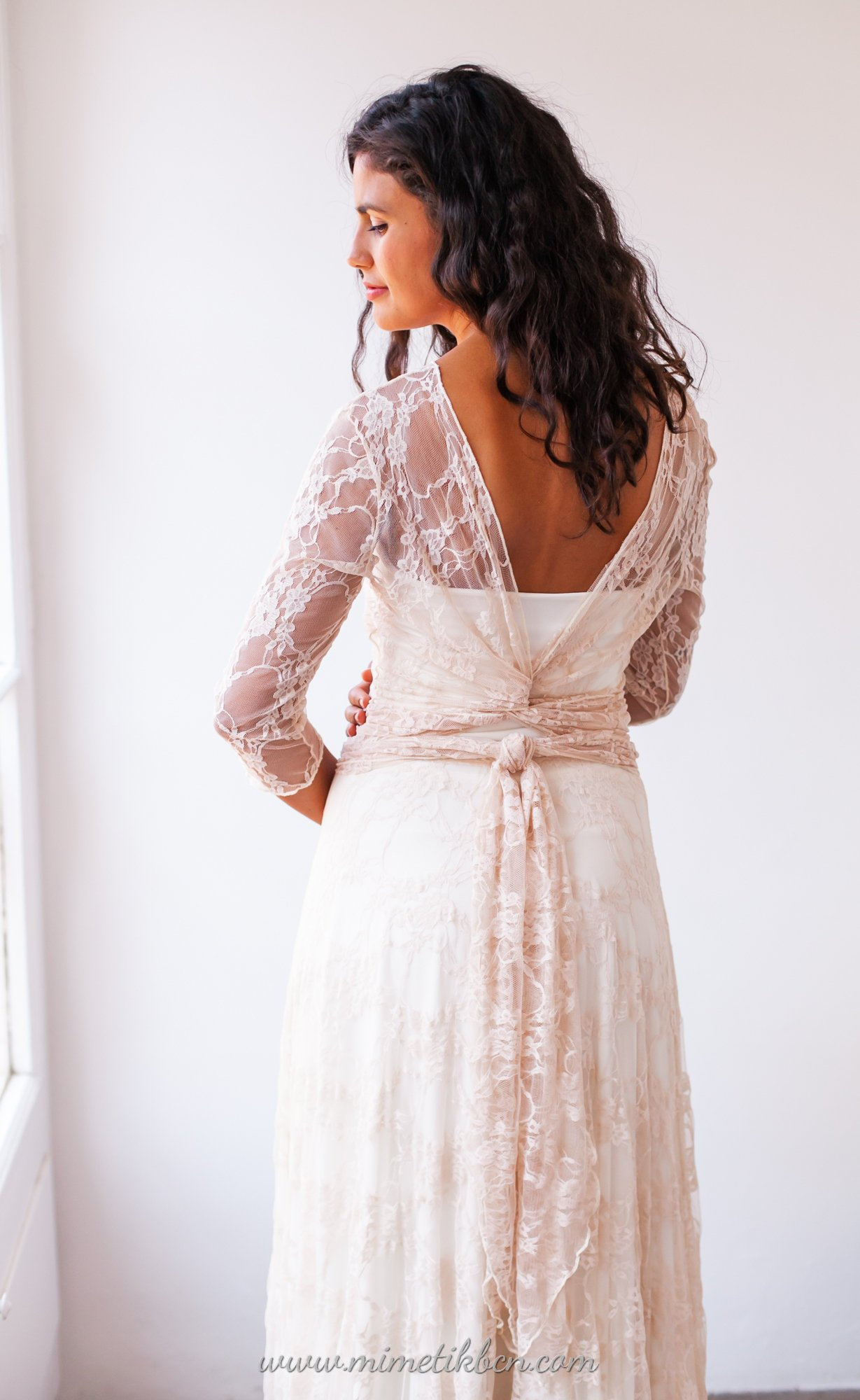 Robe en dentelle blush Robe en dentelle s par e Surrobe de