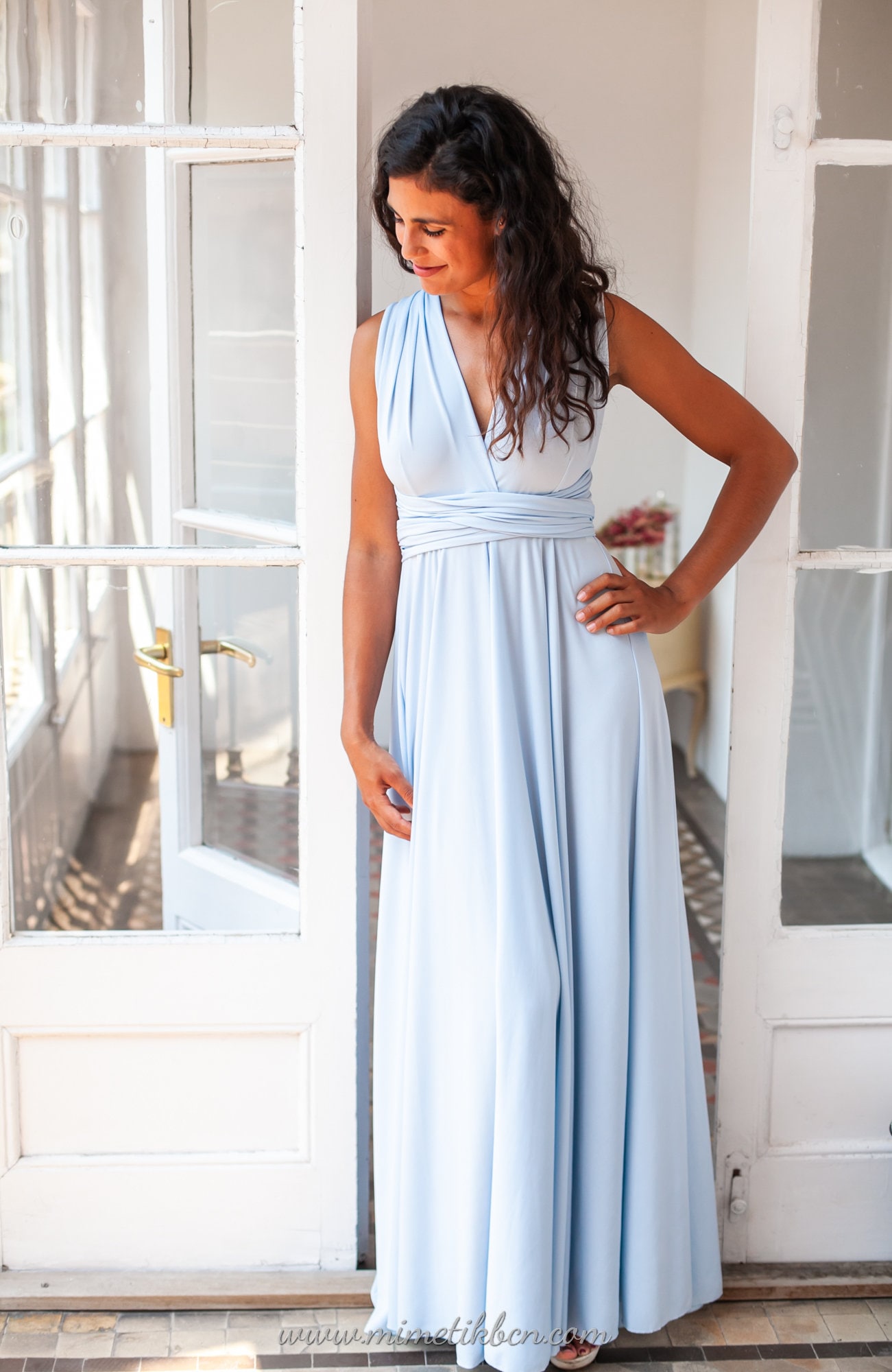 Blue Bridesmaid Dress, Niagara Blue Dress, Bridesmaid Dresses, Niagara Blue  Wedding, Infinity Dress, Jeans Blue Dress, Niagara Blue Dresses - Etsy  Norway