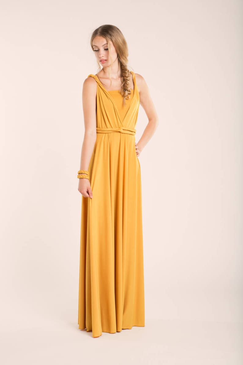 Long Maternity Dress Mustard Infinity Dress Yellow Maternity Etsy