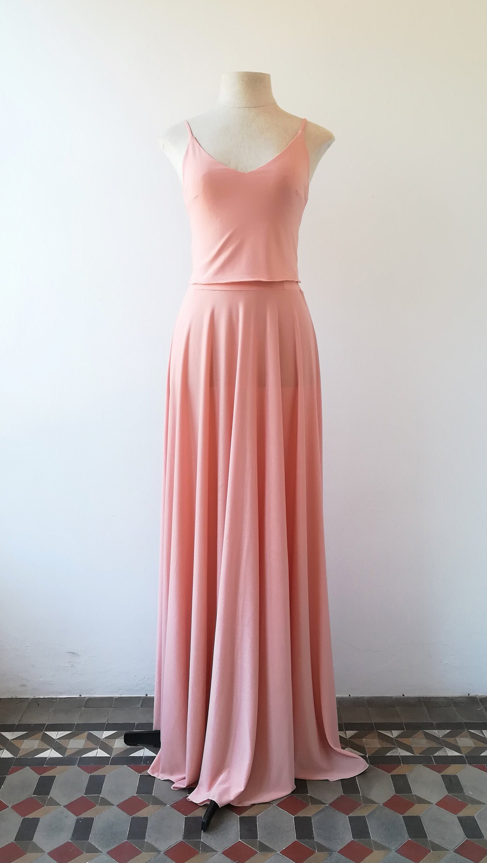 maxi skirt and top set formal