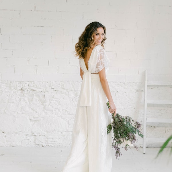 Hochzeitskleid boho, standesamt kleid- Brautkleider & zweiteiler, jumpsuit hochzeit