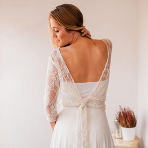 Lace Long Sleeve Wedding Dress: Bohemian Bridal Gown