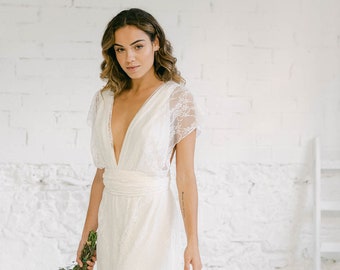 Stunning Ivory Bridal Jumpsuit - Convertible Romper for Wedding Ceremony & Reception