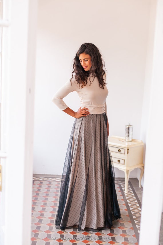 Detachable tulle skirt clearance black