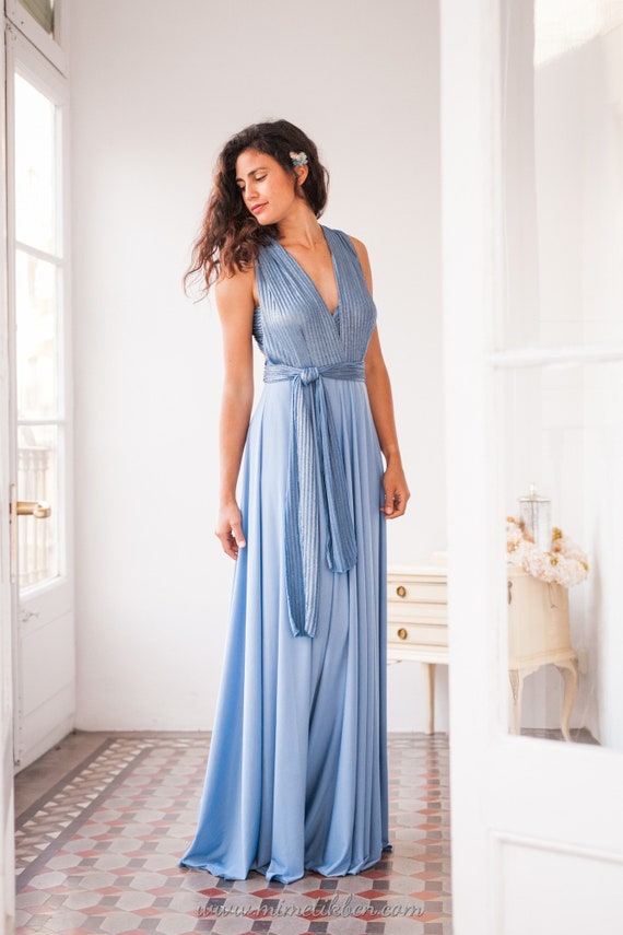 light blue multiway dress