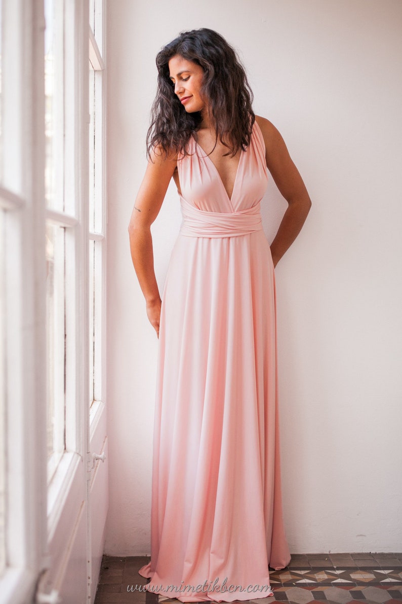 Rose Quartz Infinity Dress Rose Quartz Bridesmaids Dress Etsy