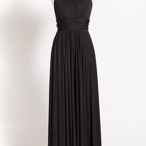 Black Maxi Dress, Infinity Long Dress, Black Gown, Party Wrap Dress ...