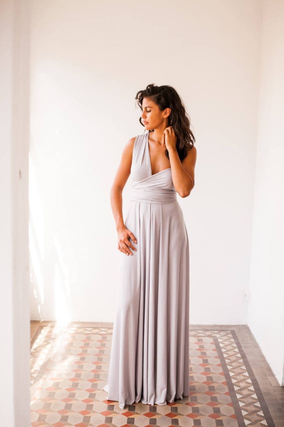 grey wedding guest dress