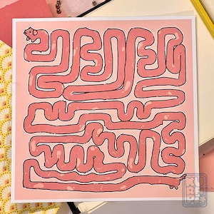 Long Doggo - Stampa - Cucciolo Lunghissimo // stampa quadrata, animali carini, idea regalo, originale