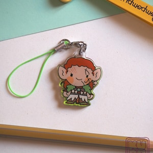 BG3 Halsin Double Sided Acrylic Mini Charm // videogame mini charm, keychain, dnd, BG 3, gift idea
