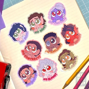 BG3 - Occhioni dolci - Stickers // adesivi carini, sticker divertenti, dnd