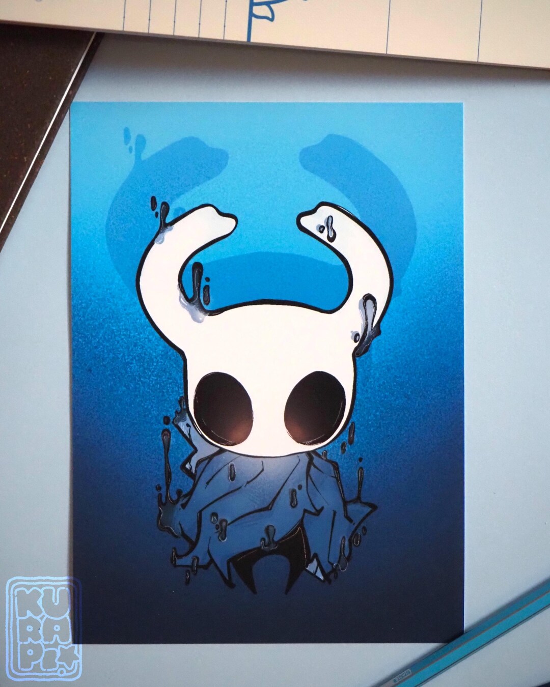 Hollow Knight Art Print – the Knight, Videogame Fanart (5x7") - Etsy