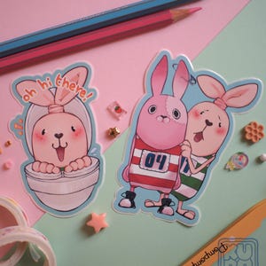 Usavich Stickers // Kirenenko, MTV kawaii bunnies sticker