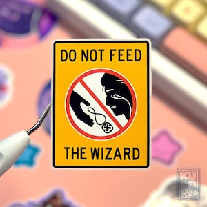 BG3 Gale Sticker - "Do not feed the Wizard" // "Non dare da mangiare al mago" adesivo meme, dnd