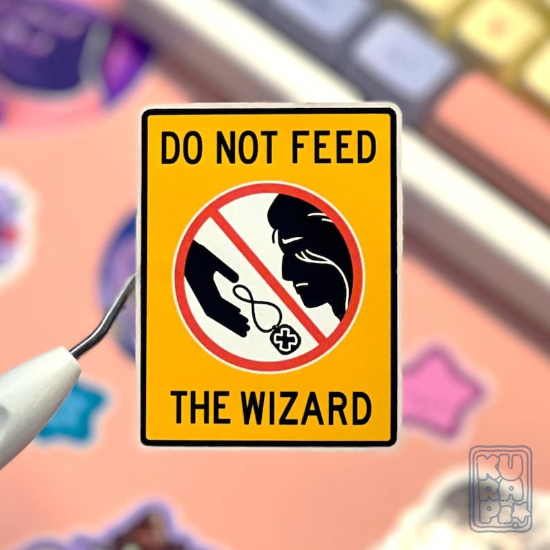 do not feed the wizard sticker, do not feed the wizard, gale, bg3 sticker, gale of waterdeep sticker, gale of waterdeep, bg3