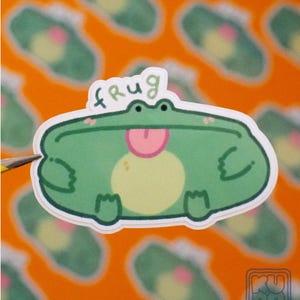 Adesivo "Frug" // meme sticker, frog, rana, ranocchia carina