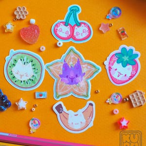 Gattini Fruttati! - mini adesivi // sticker micio, gattino, gatto, animali simpatici