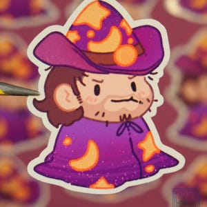 BG3 Gale Sticker - piccolo mago cowboy // meme sticker, funny sticker, dnd, chibi