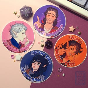 BG3 Stickers Set 1 // adesivi meme, sticker dnd