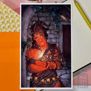 BG3 Karlach Mini Stampa // tiefling, stampa bg 3, stampa artistica, idea regalo, dnd