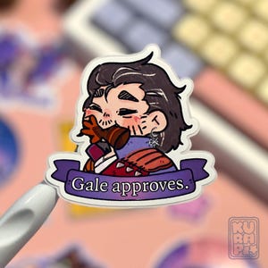 BG3 Gale Sticker - "Gale Approves" // "Gale approva" adesivo meme, dnd