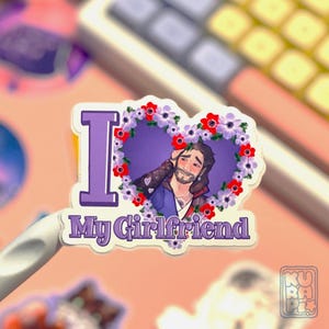 BG3 Gale Sticker - "I love my gf" // "Amo la mia ragazza" adesivo meme, dnd