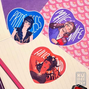 BG3 Sticker a forma di Cuore Set 1 // adesivo meme, dnd, adesivi carini