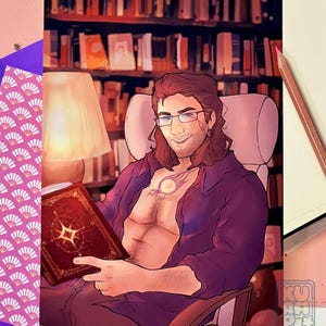 BG3 Gale Stampa A5 - Speciale San Valentino // galentine, stampa bg 3, stampa artistica, idea regalo
