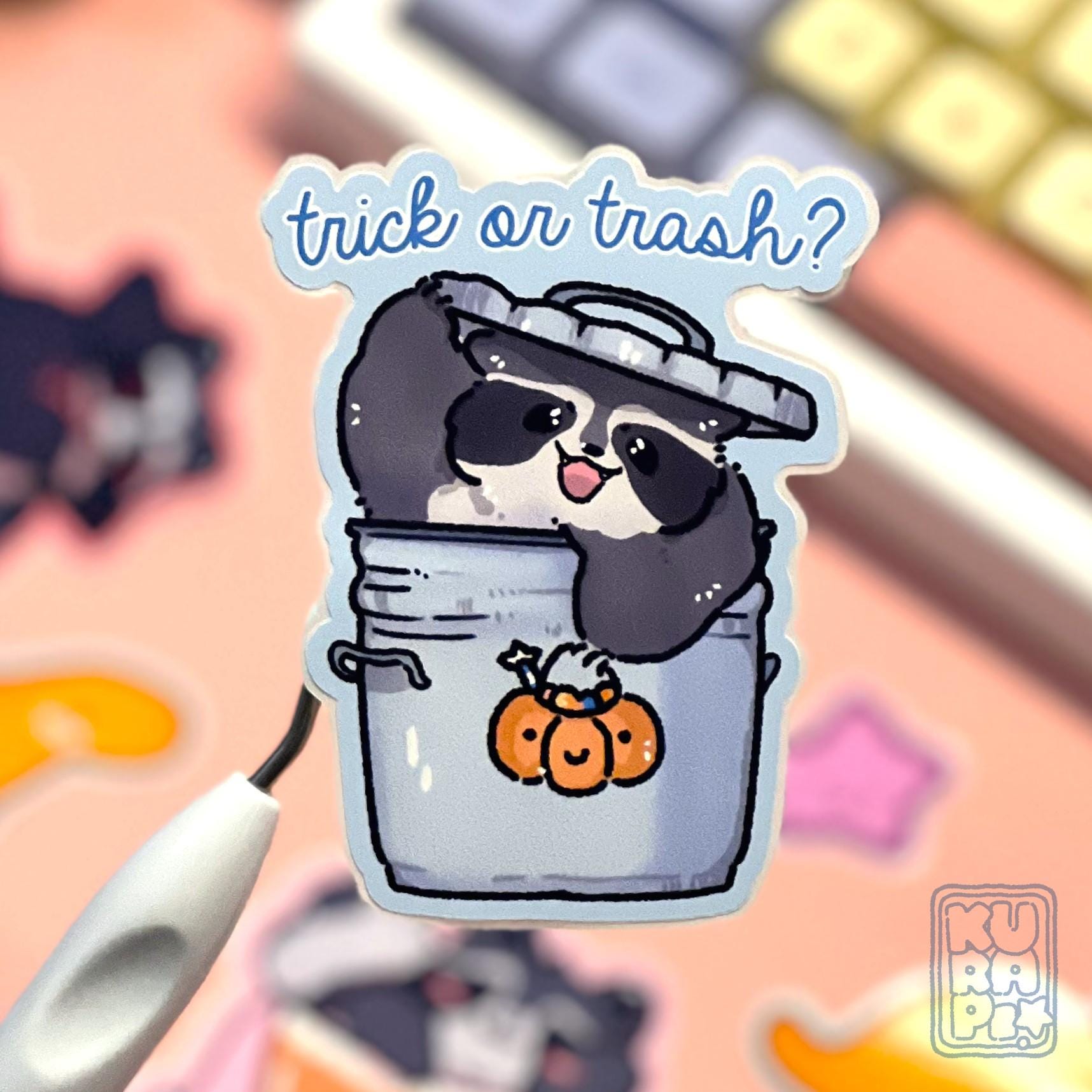 Rascal Clean Sticker Rascal Raccoon Sticker Set // Cute Chibi Animal Sticker, Trash Panda ...