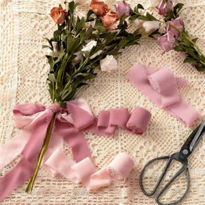 Ribbon Cotton With Frayed Edge Silk Look Wedding Invitations Favours Bouquet Wrapping Decorations Floral Arrangements Ribbons 4cm x 5m