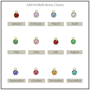 Birthstone Charm Add-On for Necklace | Add a Birthstone to Your Jewelry | Personalized Necklace Add-On for Mom Keepsake Gifts