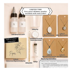 Kit fai da te per la conservazione di gioielli con latte materno, kit per anello e collana con latte materno, portagioie personalizzato, collana per l&#39;allattamento, regalo per neomamme