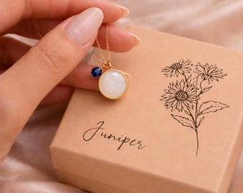 DIY Breastmilk Jewelry Kit Birthstone Charm Necklace, Breastmilk Preservation Kit For Mom, New Mom Mother’s Day Gift, Custom Engraved Box