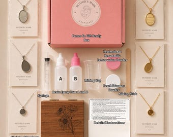 DIY Breastmilk Keepsake Preservation Jewelry Kit for Moms, Mother’s Day Gift, Milk Memory Necklace Kit, New Mom Gift, Jewelry Making Kit