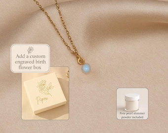DIY Breastmilk Necklace Kit – At Home Dainty Gold Breastmilk Necklace, Small 6mm Keepsake Jewelry, Breast Milk Preservation Gift for Mom