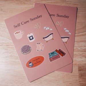 Self Care Sonntag Sticker Blatt - Cozy & Relaxing Vibes